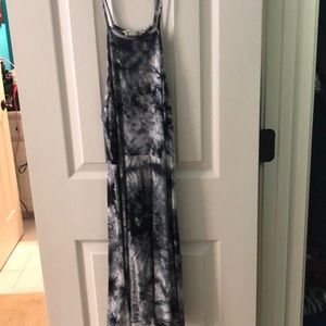 black and white tye dye dress